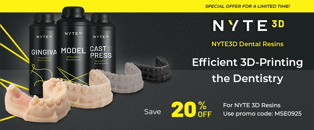 Special offer for a limited time! NYTE 3D Resins - SAVE 20% OFF